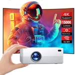 Electric Focus 4K Mini Projector With Wifi And Bluetooth, Jowlurk 15000L Porta. Fixed Price $497.24.