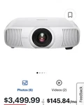 Epson Powerlite Home Cinema 5030UB Lcd Projector. Fixed Price $2500.00.