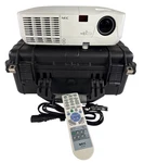 Nec NP-216 2500 Lumens 3D Capable Dlp Projector In Pelican Style Case W/remote. Fixed Price $39.96.