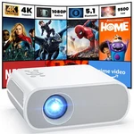 Hompow Projector, Native 1080P Full Hd 7.3 X 5.8 2.8 Inch, White. Fixed Price $141.82.