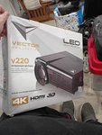 Vector V220 Led Smart Projector 4K Hdmi 3D Lcd 6500 Lumens Portable. Fixed Price $324.99.