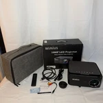 Model K1 Wimius 1080P Led Projector 5G Wifi Bluetooth 5.2 4P 4D Keystone 50. Fixed Price $90.00.
