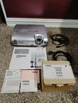 Epson EMP-S3 1080P Hd Desktop Home Theatre Lcd Projector, Case, Spare Bulb. Fixed Price $120.00.
