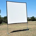Draper Cinefold 9' X Projection Screen Frame With Surface And Travel Case. Fixed Price $151.29.