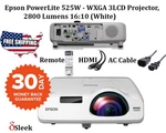 Epson Powerlite 525W Short Throw 1280 800 (wxga) 3LCD Projector. Fixed Price $125.00.