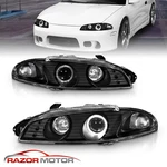 Led Halo 1997 1998 1999 Fit Mitsubishi Eclipse Black Projector Headlights Pair. Fixed Price $158.62.
