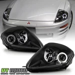 2000-2005 Mitsubishi Eclipse Black Led Halo Projector Headlights Headlamps Pair. Fixed Price $118.99.