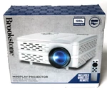New Brookstone Miniplay Portable Projector 1080P W/built-in Speakers. Fixed Price $34.99.