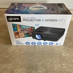 Gpx All-in-one Projector Screen Kit 120 Hdmi Bluetooth PJ300VP Open Box. Fixed Price $99.99.