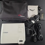 Optoma H31 Home Theater Projector 720P White With Travel Case Cables. Fixed Price $129.99.