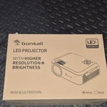 Bonsaii Led Projector White Home Theater High Resolution. Fixed Price $37.51.