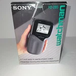 Vintage Sony Watchman FD-285 Tv Am/fm Stereo Tuner 2.7" Portable Flat B&w. Fixed Price $49.95.