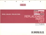 Eiki Nst/nt Replacement Parts List. Fixed Price $35.98.