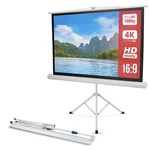 Pyle 50 Inch Portable Projector Screen Tripod Stand Vivid 4K Home Theater Disply. Fixed Price $33.79.