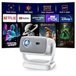 Huanletou Portable 1080P Projector 4K 180 Stand Auto Keystone A18 - White. Fixed Price $86.99.