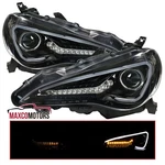 Jet Black Projector Headlights Fits 2013-2016 Fr-s /86 Led Sequential Signal. Fixed Price $338.49.