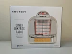 Crosley Diner Mini Jukebox Radio Fm Bluetooth Speaker *tested* CR1120A-SI. Fixed Price $49.95.