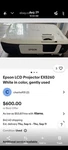 Epson EX5260 3LCD - Hdmi Home Cinema Projector, No Lamp. Fixed Price $250.00.