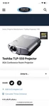 Toshiba Projector TLP550. Fixed Price $399.00.