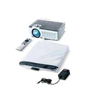New Brookstone Cineplay All-in-one Home Theater 2-1 Projector & Screen Kit. Fixed Price $44.99.