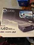 Lucid XG-270 Led Smart Projector 4K Hdmi 3D. Fixed Price $260.00.