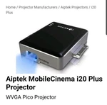 Apple Iphone Projector + 4S 3GS Ipad Ipod Touch Aiptek Mobile Cinema I20 Plus. Fixed Price $29.99.