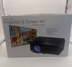 Memorex All-in-one Projector & Screen Kit MPJ302VP Bluetooth, New Box. Fixed Price $49.95.