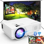 Projector With Wifi And Bluetooth Upgrade Outdoor Mini Movie. Fixed Price $70.64.