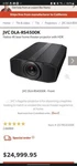 Jvc DLA-RS4500K 4K Laser Projector. Fixed Price $6500.00.