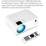 Living Enrichment Mini Projector, 1080 Hd Supported Portable Video. Fixed Price $39.99.