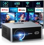 Electric Focus/auto Keystone Projector With Wifi And Bluetooth, 650 Ansi. Fixed Price $269.10.
